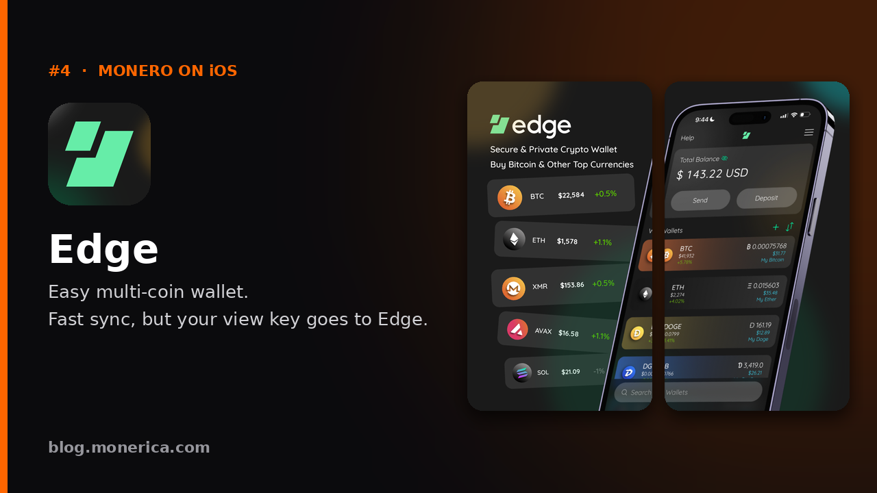 Edge wallet for iPhone