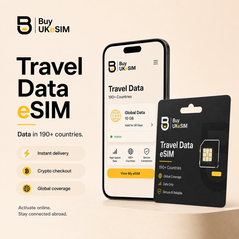 BuyUKeSIM Travel Data eSIM, data in 190+ countries