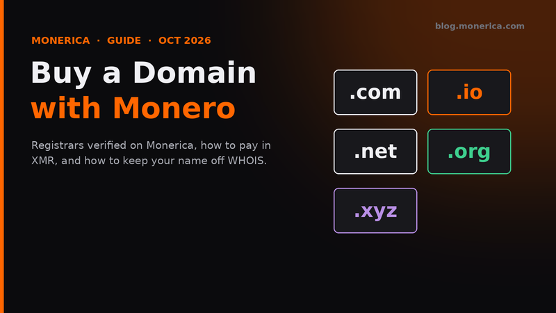 Buy a domain with Monero