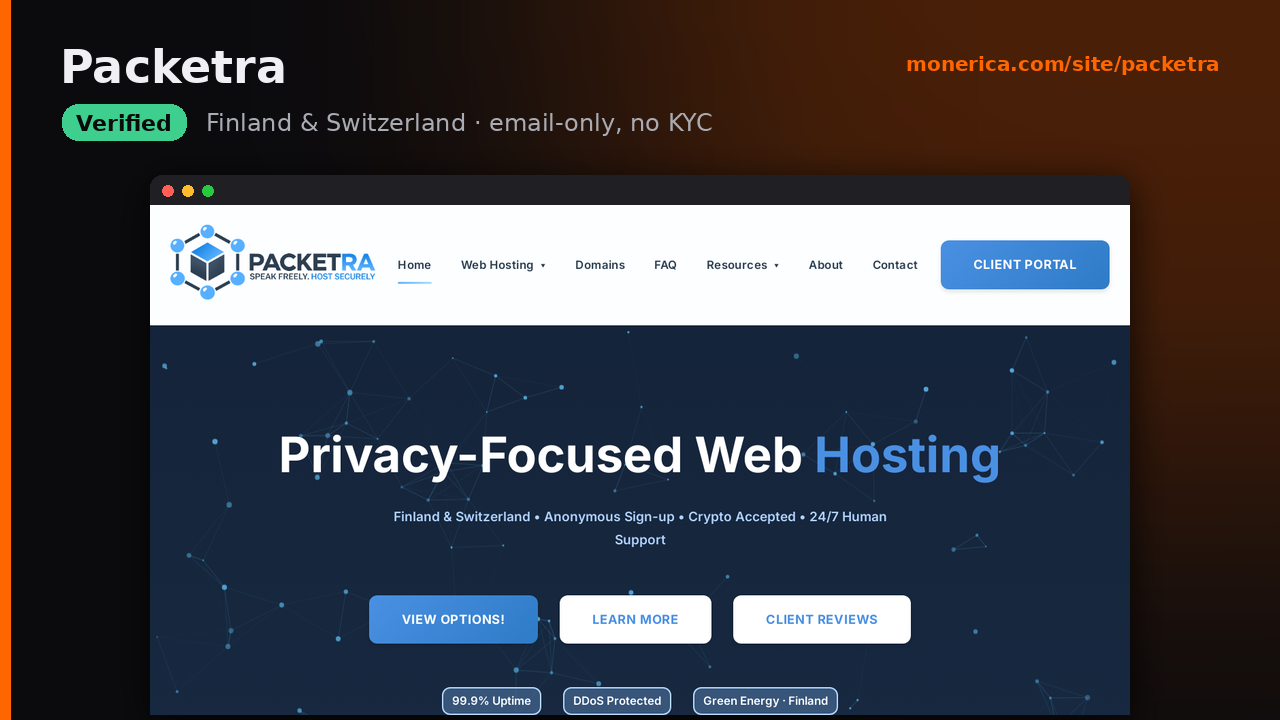 Packetra domains and hosting