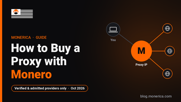 How to Buy a Proxy with Monero: 7 Vetted Providers (2026)