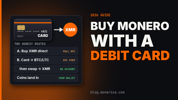 How to Buy Monero With a Debit Card (2026)