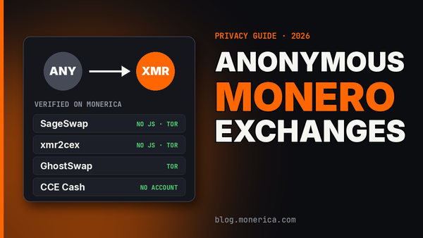 Monero Anonymous Exchanges