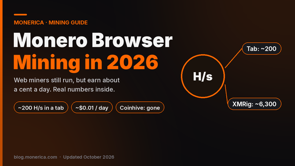 Monero Browser Mining (2026): What a Web Miner Really Earns