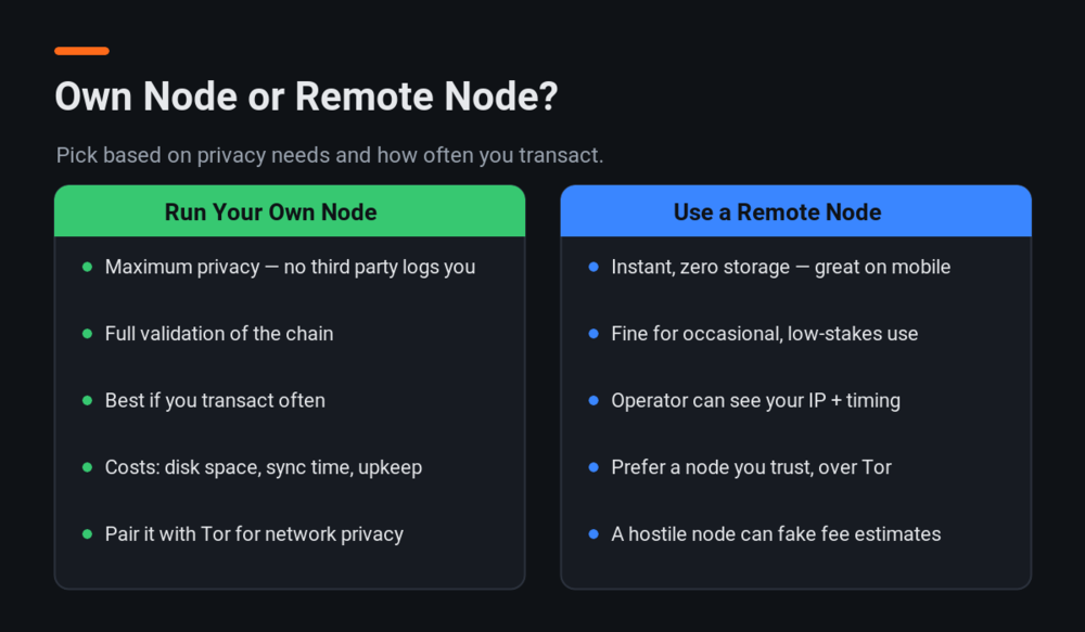 Self-hosted node vs remote node decision guide