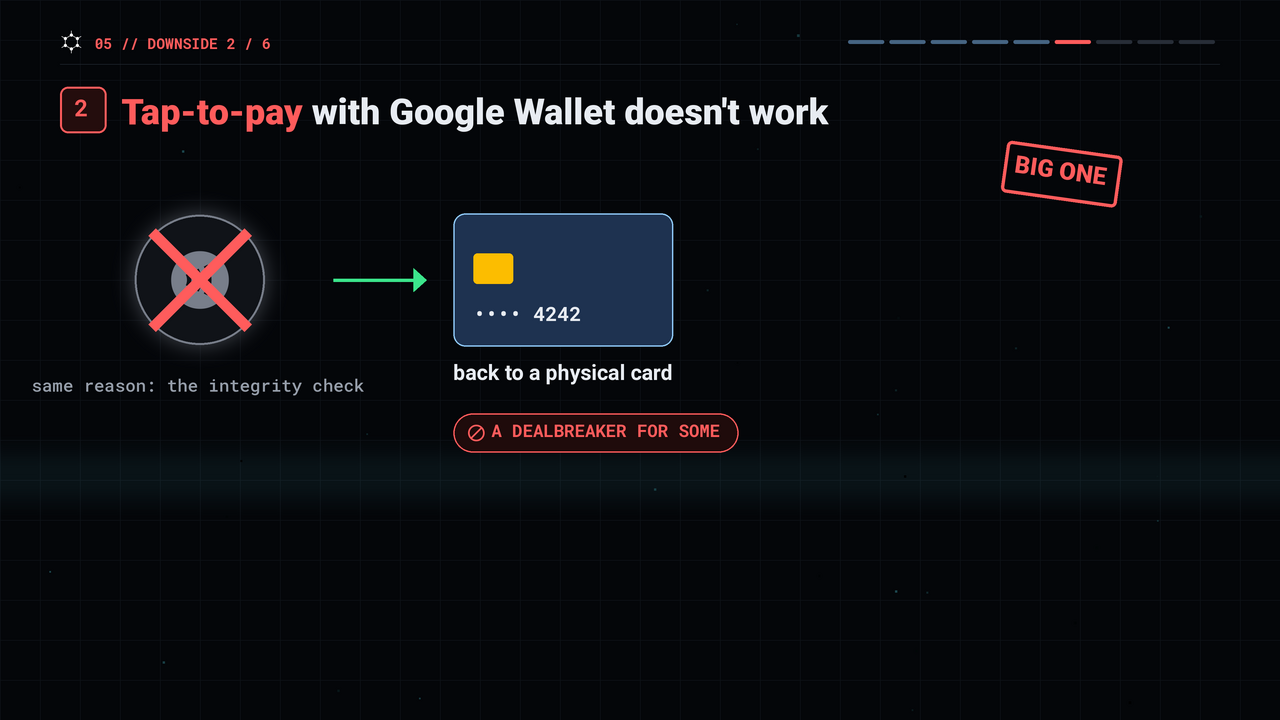 Tap-to-pay with Google Wallet doesn't work on GrapheneOS